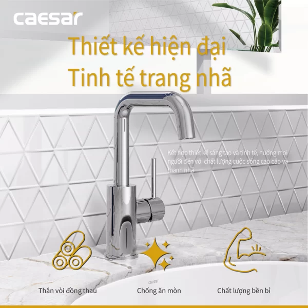 Voi lavabo CAESAR B520CU co cao nong lanh 3