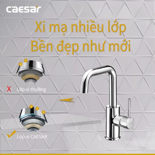 Voi lavabo CAESAR B520CU co cao nong lanh 4