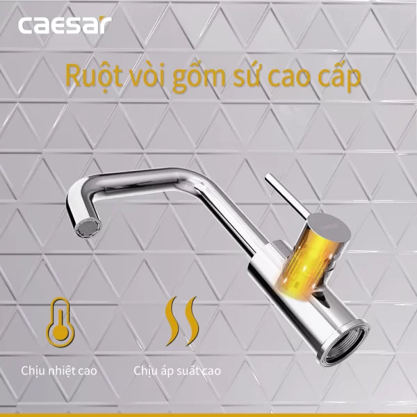 Voi lavabo CAESAR B520CU co cao nong lanh 6