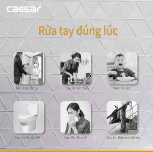 Vòi lavabo CAESAR B530CU cổ cao nóng lạnh 10 Voi lavabo CAESAR B530CU co cao nong lanh 2