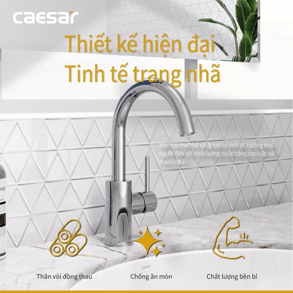 Voi lavabo CAESAR B530CU co cao nong lanh 4