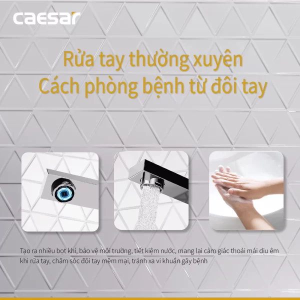 Voi lavabo CAESAR B750CU co cao nong lanh 3