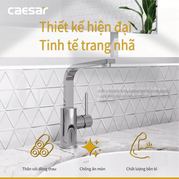 Voi lavabo CAESAR B750CU co cao nong lanh 4 1