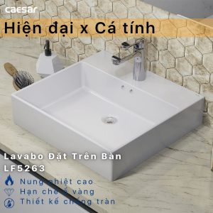 Chậu lavabo đặt bàn CAESAR LF5263 2 chau lavabo dat ban CAESAR LF5263 1